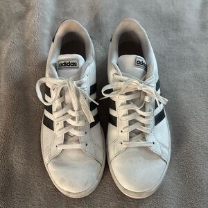 Adidas Classic White and Black Sports Shoes